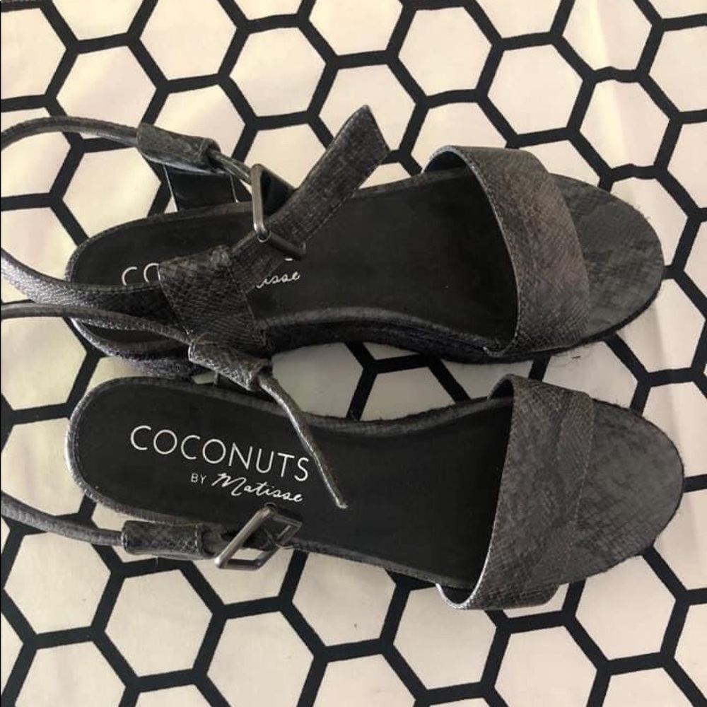 Coconuts By Matisse Snake Print Wedges - image 1